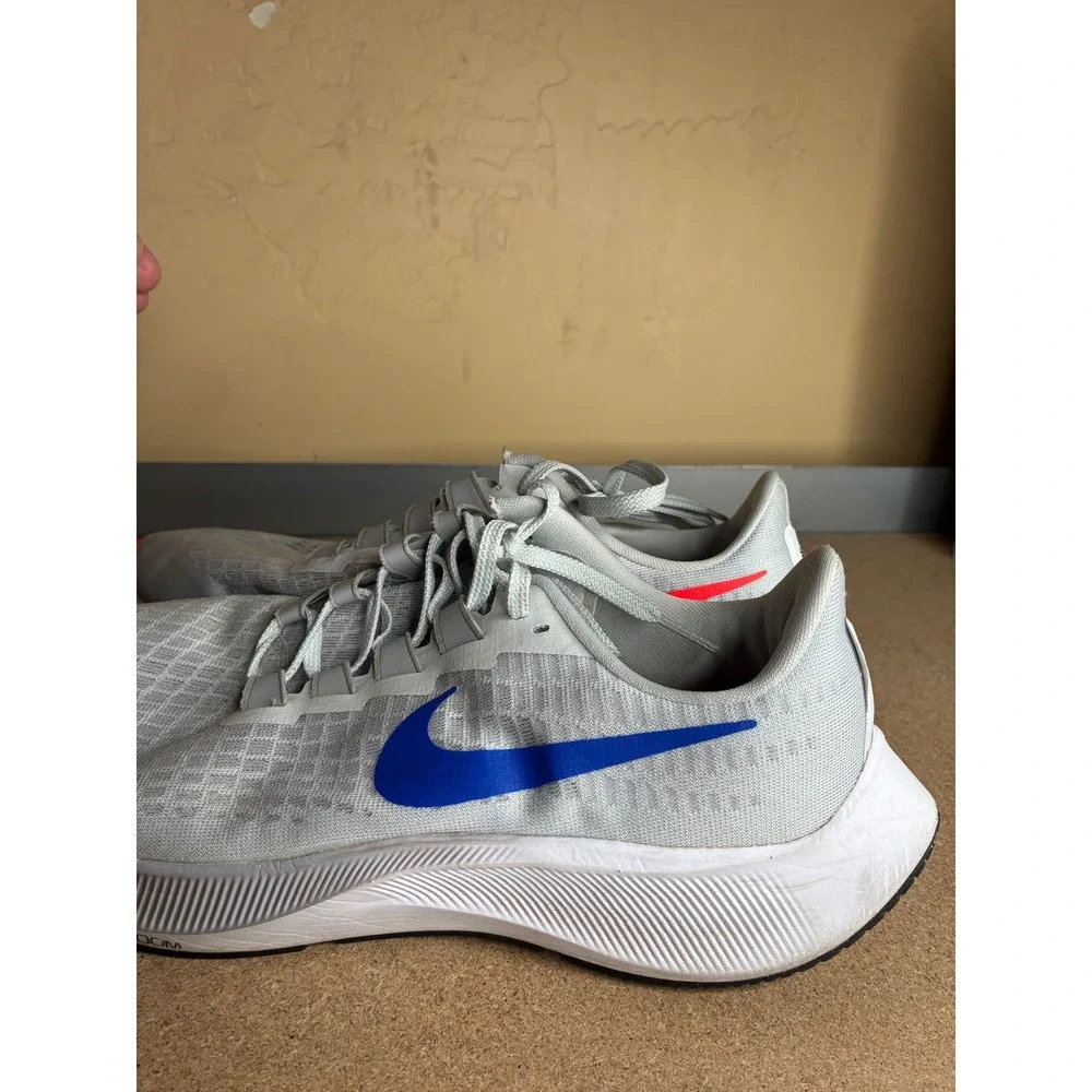 Nike Air Zoom Pegasus 38 Mens Running Shoes Grey Blue Crimson BQ9646-006 Size 10